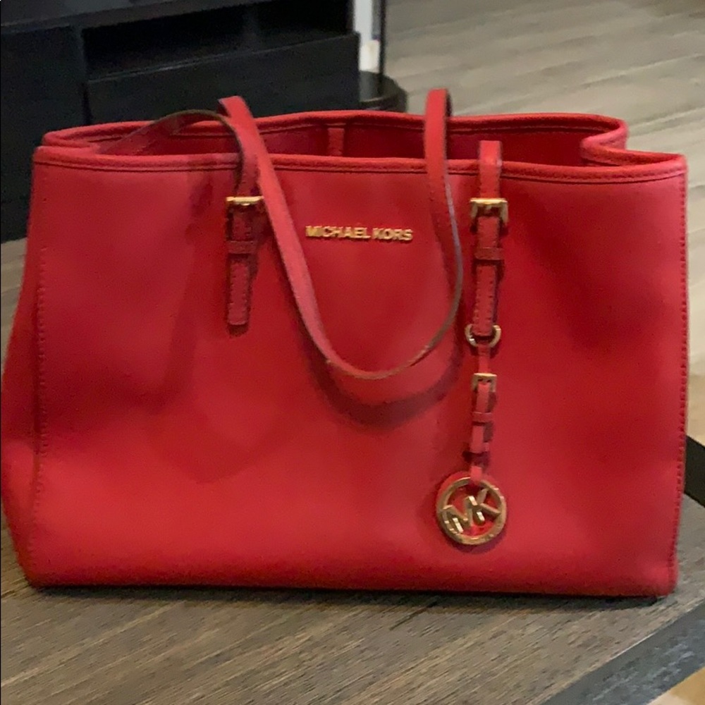 Red Michael Kors Purse